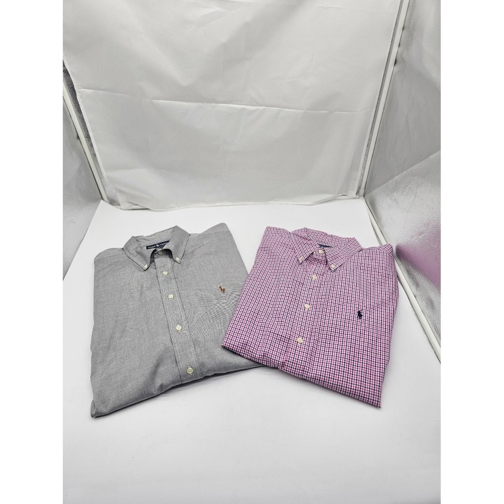 Polo Ralph Lauren Yarmouth Oxford and Classic Shirt Lot of 2  Size 17 1/2 -34/35